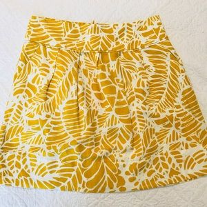 LOFT linen floral skirt